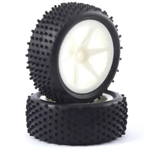 Fastrax 1/10th Mounted Buggy Tyres Lp 'Stub' Front (Spoked)