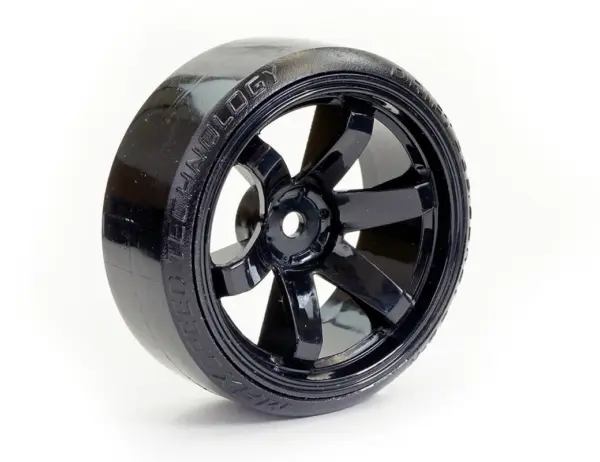 Fastrax 1/10 Street/Drift Tyre 6-Spoke Wheel (6mm Offset) - Black