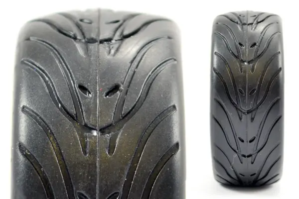 Fastrax 1/10 Street/Tread Tyre Tri-5 Blue/Chrome Wheel