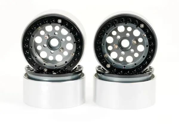 Fastrax Aluminium Beadlock Sixo 1.9" Wheels - Grey (4pc)