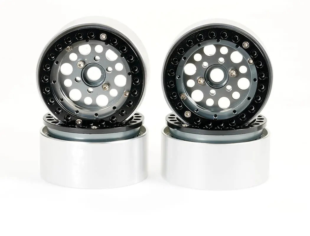 Fastrax Aluminium Beadlock Sixo 1.9" Wheels - Grey (4pc) – view 3