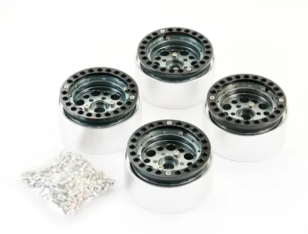 Fastrax Aluminium Beadlock Sixo 1.9" Wheels - Grey (4pc)