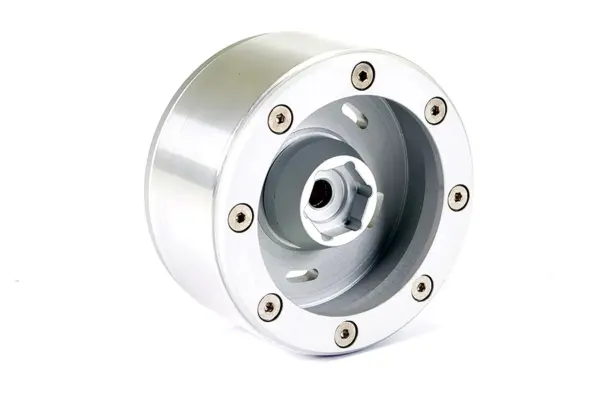 Fastrax Aluminum Beadlock Star 1.9" Wheels - Silver (4pc)