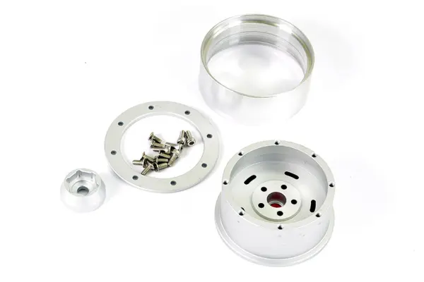 Fastrax Aluminum Beadlock Star 1.9" Wheels - Silver (4pc)