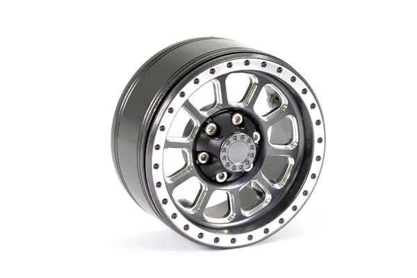 Fastrax Aluminum Beadlock Ten 1.9" Wheels - Titanium (4pc)