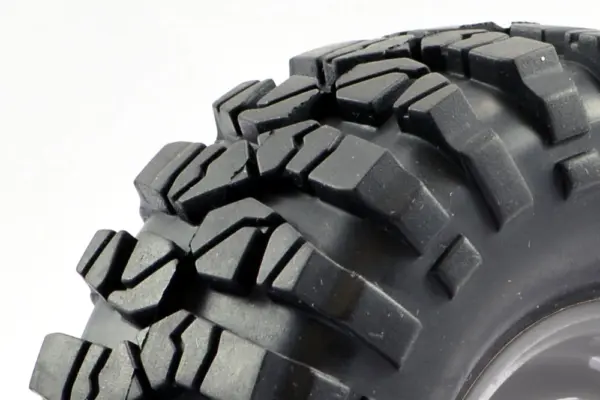 Fastrax 1:10 Crawler Sawblock 1.9 Scale Grey Wheel Ø108mm Tyre (Pair)
