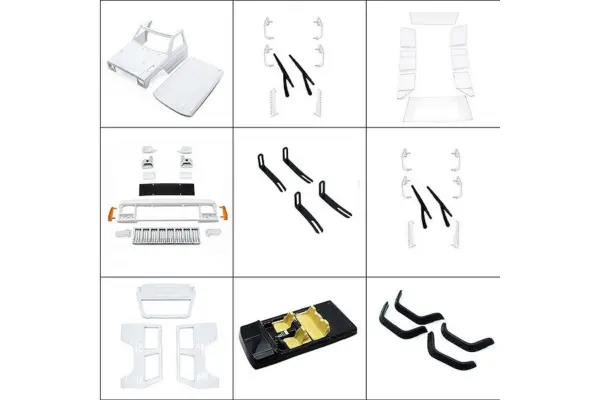 Fastrax 1/10 Rockee Fullcab & Interior Hardbody 313mm - White