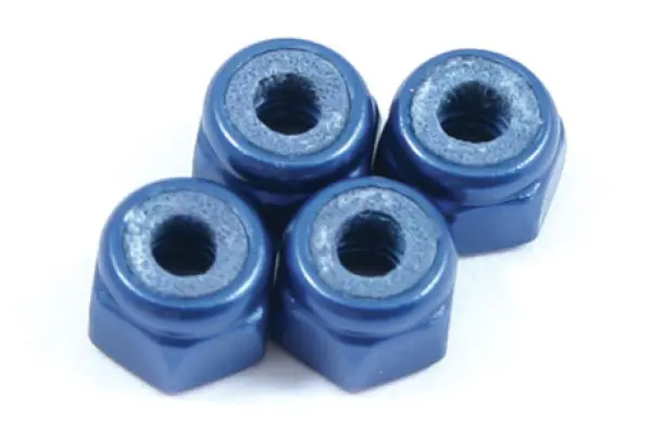 Fastrax M3 Silver Nyloc Nuts – view 2