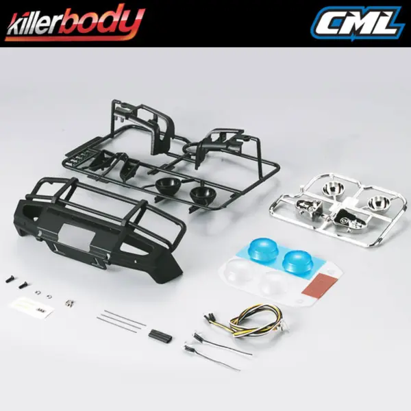 Killerbody 1/10th Alloy Bumper W/Led Upgrade Sets Matt/Black