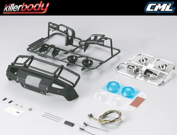 Killerbody 1/10th Alloy Bumper W/Led Upgrade Sets Matt/Black