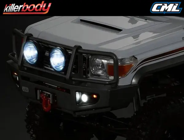 Killerbody 1/10th Alloy Bumper W/Led Upgrade Sets Matt/Black