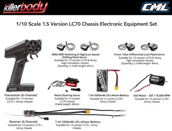 Killerbody 1.5v Mercury Kit Fits Kb48601 Toyota Lc70 Body