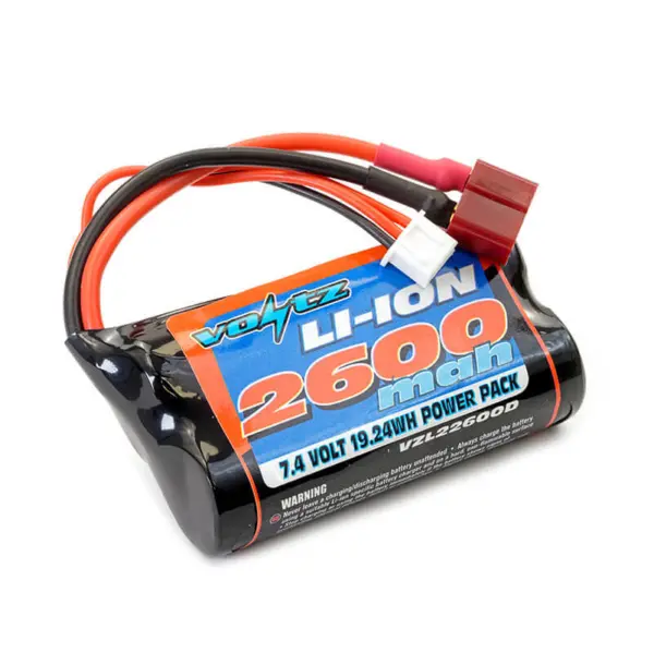 Voltz Li-Ion 7.4v 2600mah Battery With Deans T-Plug
