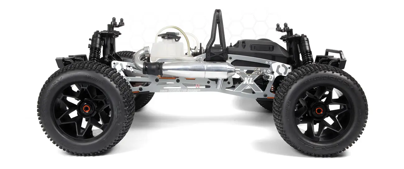 Side view of the HPI Savage XL Nitro SBK 160550 build your own kit