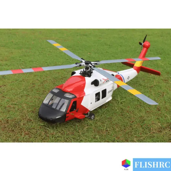 FLISHRC 500 Size HH-60 Scale coastguard RC Helicopter – GPS Stabilised, Ready to Fly