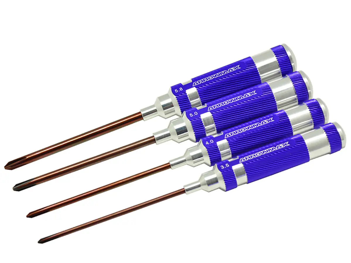 PHILLIPS SCREWDRIVER SET 3.5-4.0-5.0-5.8 X120mm (4)