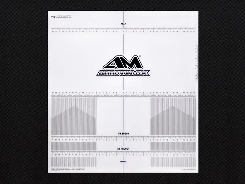Plastic Setup Board Decal for 1:8 Offroad & Truggy