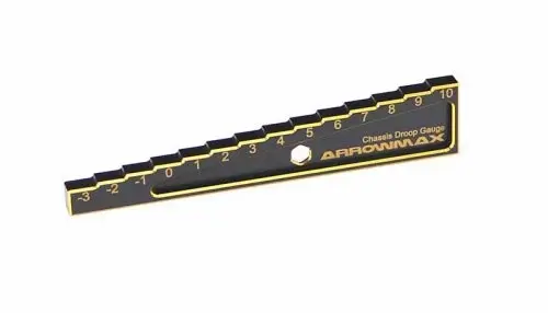 Chassis Droop Gauge 3 to 10 Mm for 1:10 Cars (10mm) Black Golden