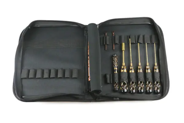 Am Toolset for 1/10 Electric Touring Cars (8pcs) With Tools Bag Black