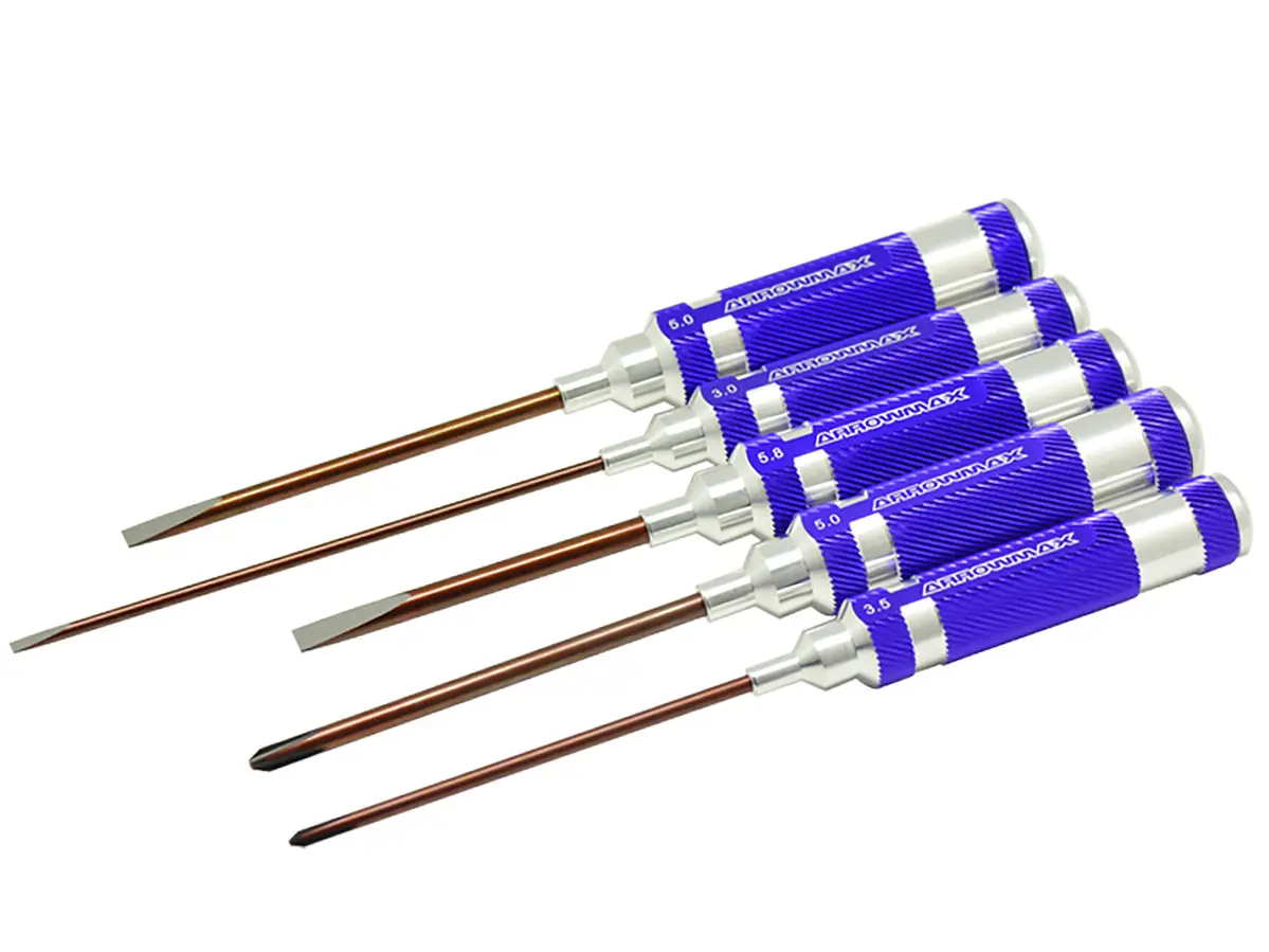Phillips Screwdriver Set 3.5 5.0 & 5.8 X 120mm + Flat Head Screwdrive