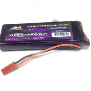 Arrowmax Lipo Rx Gp 1400 (7.4v) Lipo Battery 77x25x15mm