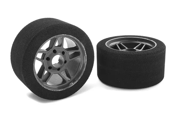 Corally Attack Foam Tyres 1/8 Circuit 32shore Fr Carbon 69mm