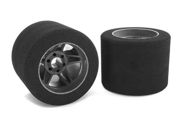 Corally Attack Foam Tyres 1/8 Circuit 35shore Rr Carbon 76mm