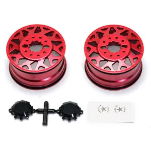 Cen Racing American Force H01 Contra Wheel (Red, W/ BLK Cap)