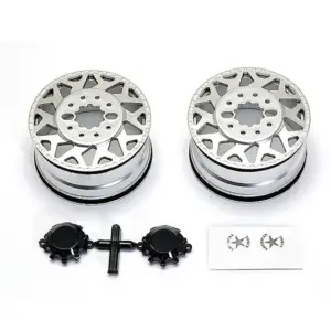 Cen Racing American Force H01 Contra Wheel (Silver, W/ BLK Cap)