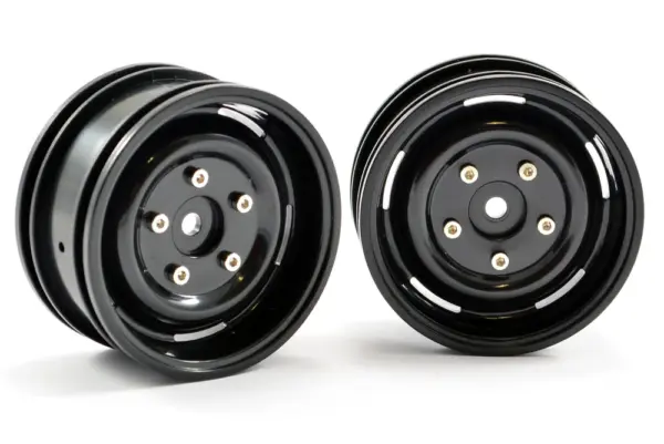 FTX Outback Steel Look Lug Wheel (2) - Black