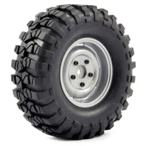 FTX Outback Pre-Mounted Steel Lug/Tyre (2) - Grey
