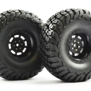 FTX Mauler 2.2" All Terrain Tyres Pre-Glued on Black Wheels (2)