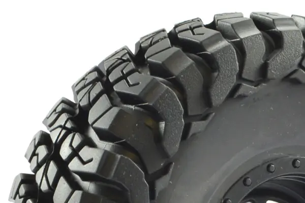 FTX Mauler 2.2" All Terrain Tyres Pre-Glued on Black Wheels (2)