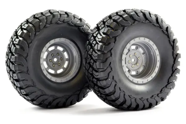FTX Mauler 2.2" All Terrain Tyres Pre-Glued on Grey Wheels