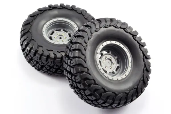 FTX Mauler 2.2" All Terrain Tyres Pre-Glued on Grey Wheels