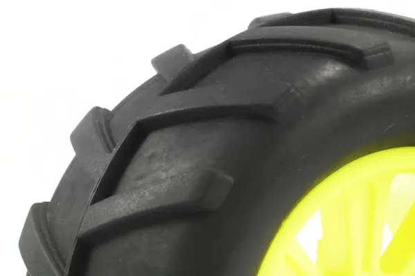 FTX Comet Monster Front Mounted Tyre & Wheel Yellow