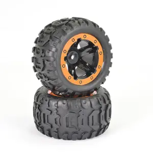 FTX Tracer Monster Truck Orange Wheel/Tyres Complete (Pr)