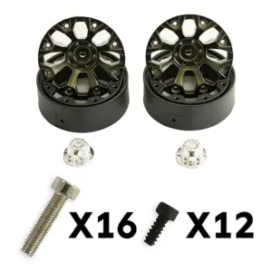 FTX Texan 1/10 8-Spoke Black Beadlock Wheel (Pr)