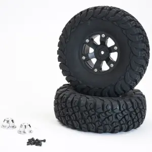 FTX Texan 1/10 Mounted Tyres O N 6-Spoke Beadlock Wheels (Pr)