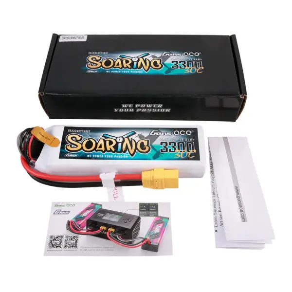 Gensace Soaring Lipo 4s 14.8v-3300-30c (Xt90) 137x42.5x26mm 331g Gt