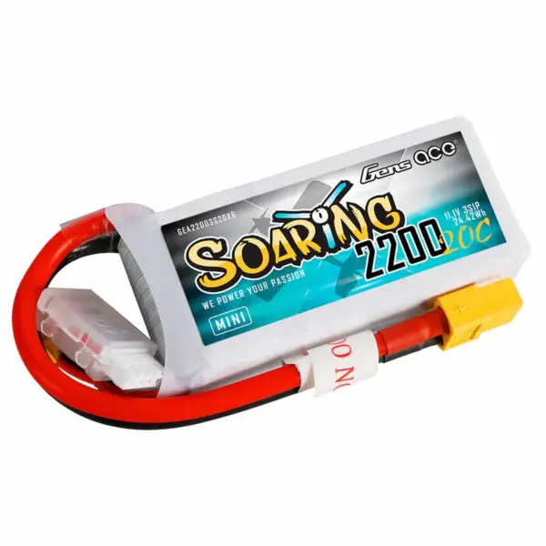Gensace Soaring Mini Lipo 3s 11.1v-2200-20c 77x34x26mm 144g (Xt60)