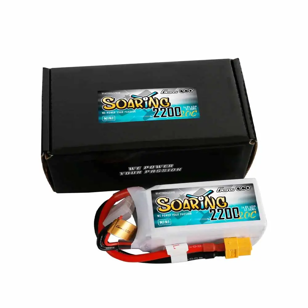 Gensace Soaring Mini Lipo 4s 14.8v-2200-20c 76x33x33mm 180g (Xt60) – view 5