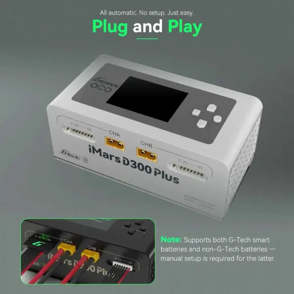 Gensace Charger Imars D300 Plus Dual Channel (Eu) Black