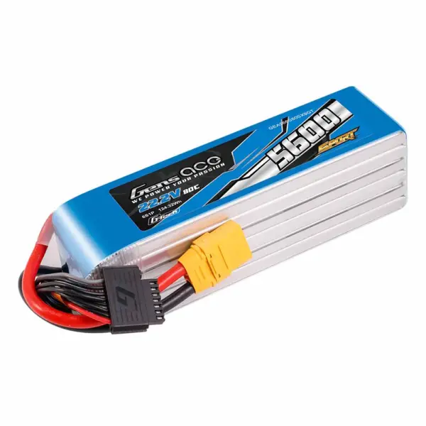 Gensace Sport Lipo 6s 22.2v-5600-80c (Xt90s) 161x46x47mm 760g G-Tech