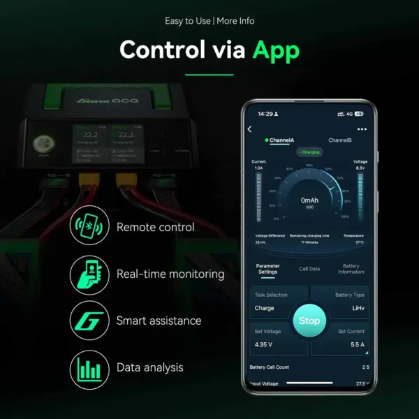 Gensace Charger Imars D1000 Plus Smart Dual Channel Ac 1000w (Uk)