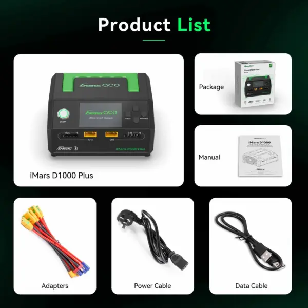 Gensace Charger Imars D1000 Plus Smart Dual Channel Ac 1000w (Uk)