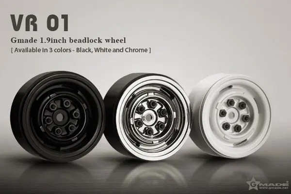 Gmade 1.9 Vr01 Beadlock Wheels (White) (2)
