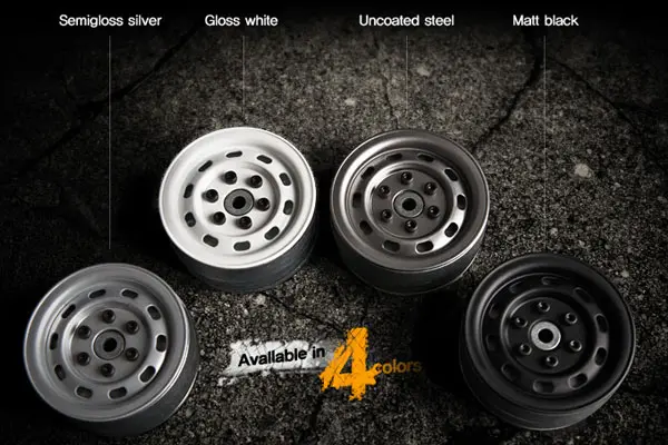 Gmade 1.9 Sr02 Beadlock Wheels (Gloss White) (2) – view 4