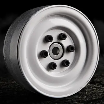 Gmade 1.9 Sr03 Beadlock Wheels (Gloss White) (2)