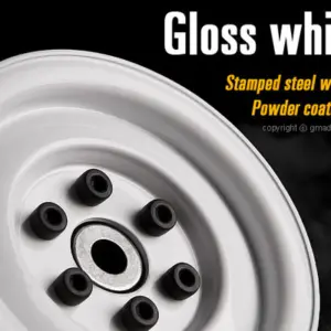Gmade 1.9 Sr03 Beadlock Wheels (Gloss White) (2)